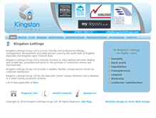 Tablet Screenshot of kingstonlettings.com